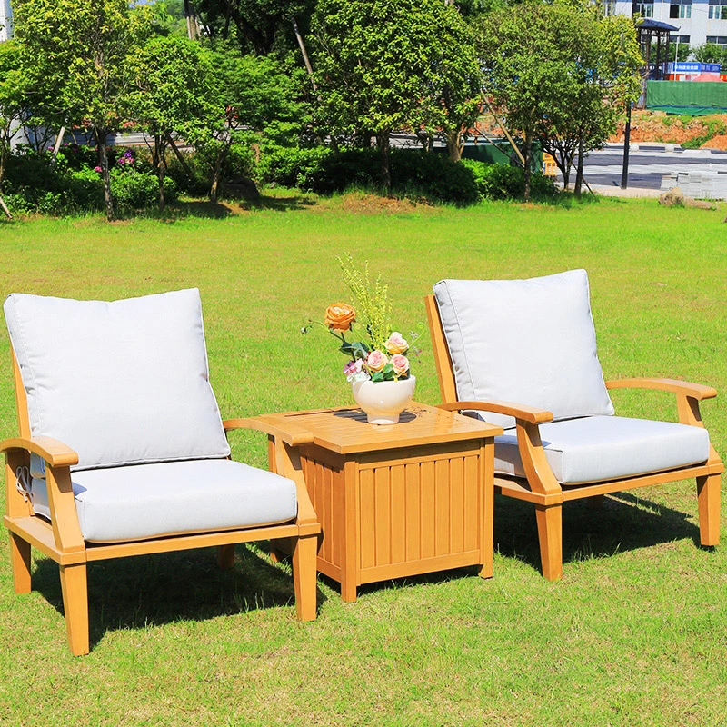 Outdoor Garden Aluminum Set Wood Grain Sofa Furniture