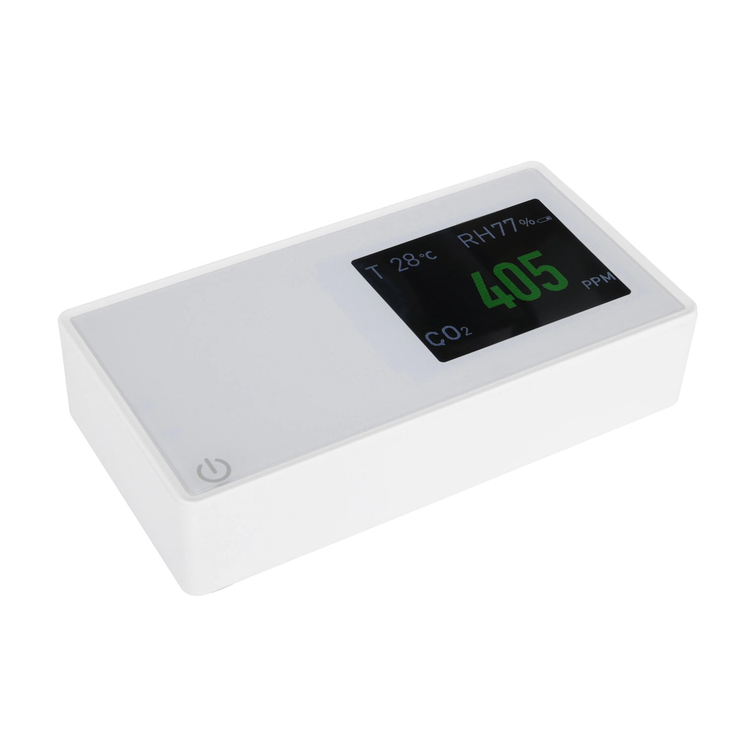 CO2 Monitor, IAQ CO2 Detector NDIR sensor Tabletop Medidor de dióxido de carbono temperatura y humedad relativa, rango 0~5000ppm