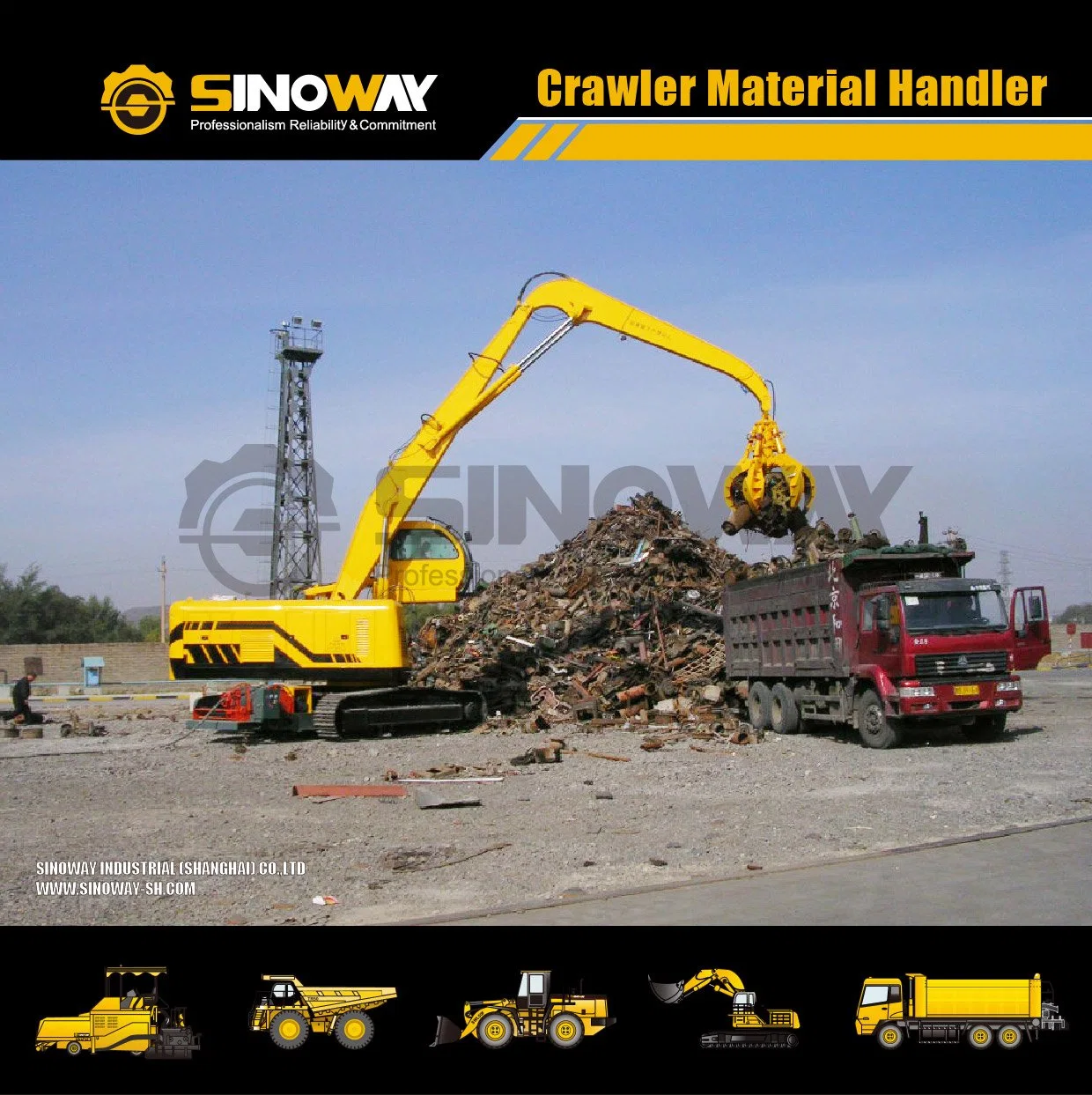 High Performance 42ton Hydraulic Crawler Material Handling Equipment for Steel Plant