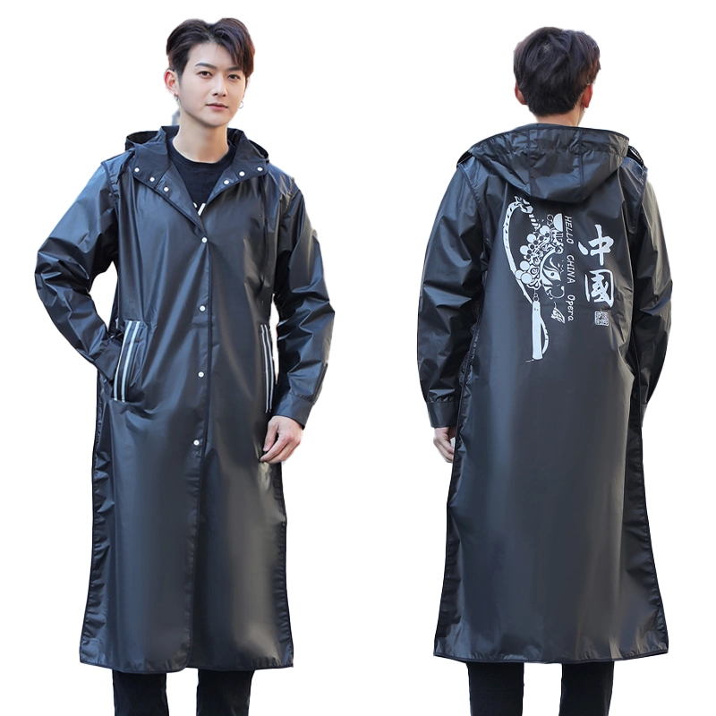 Hot Sell One Piece 170t Rubberized PVC Long Rain Coat