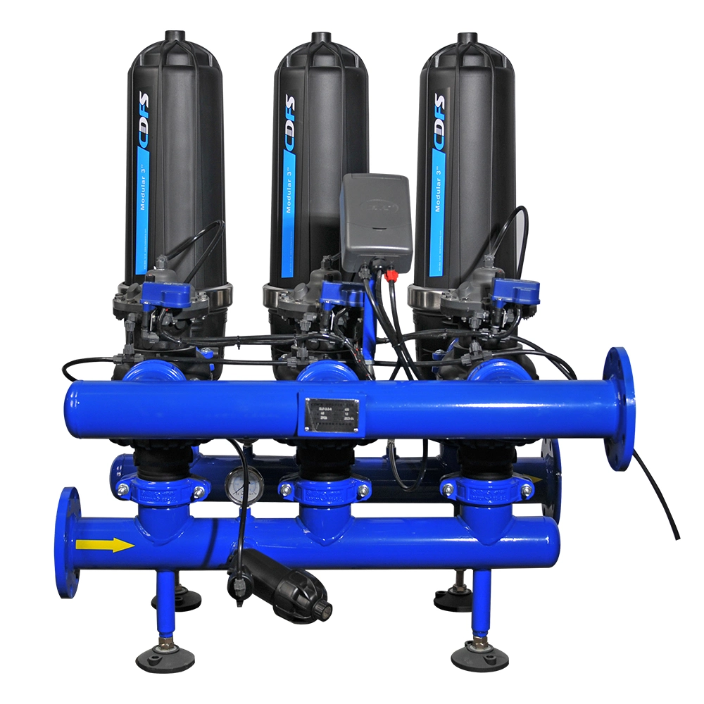 Filtro de disco de lavagem automática purificação economizadora de água agrícola