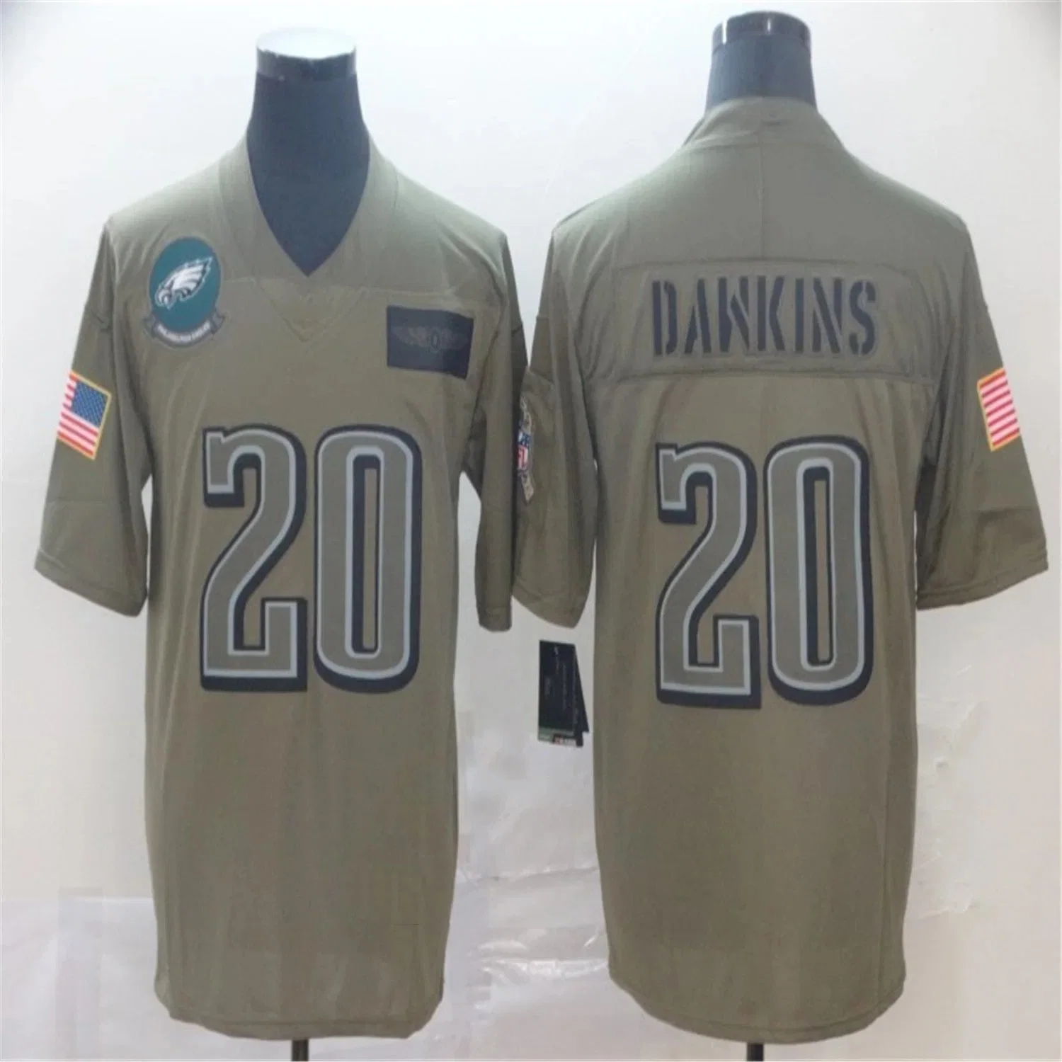 Cheap Wholesale/Supplier Zach Ertz Desean Jackson Olive Sideline Gear Football Jerseys