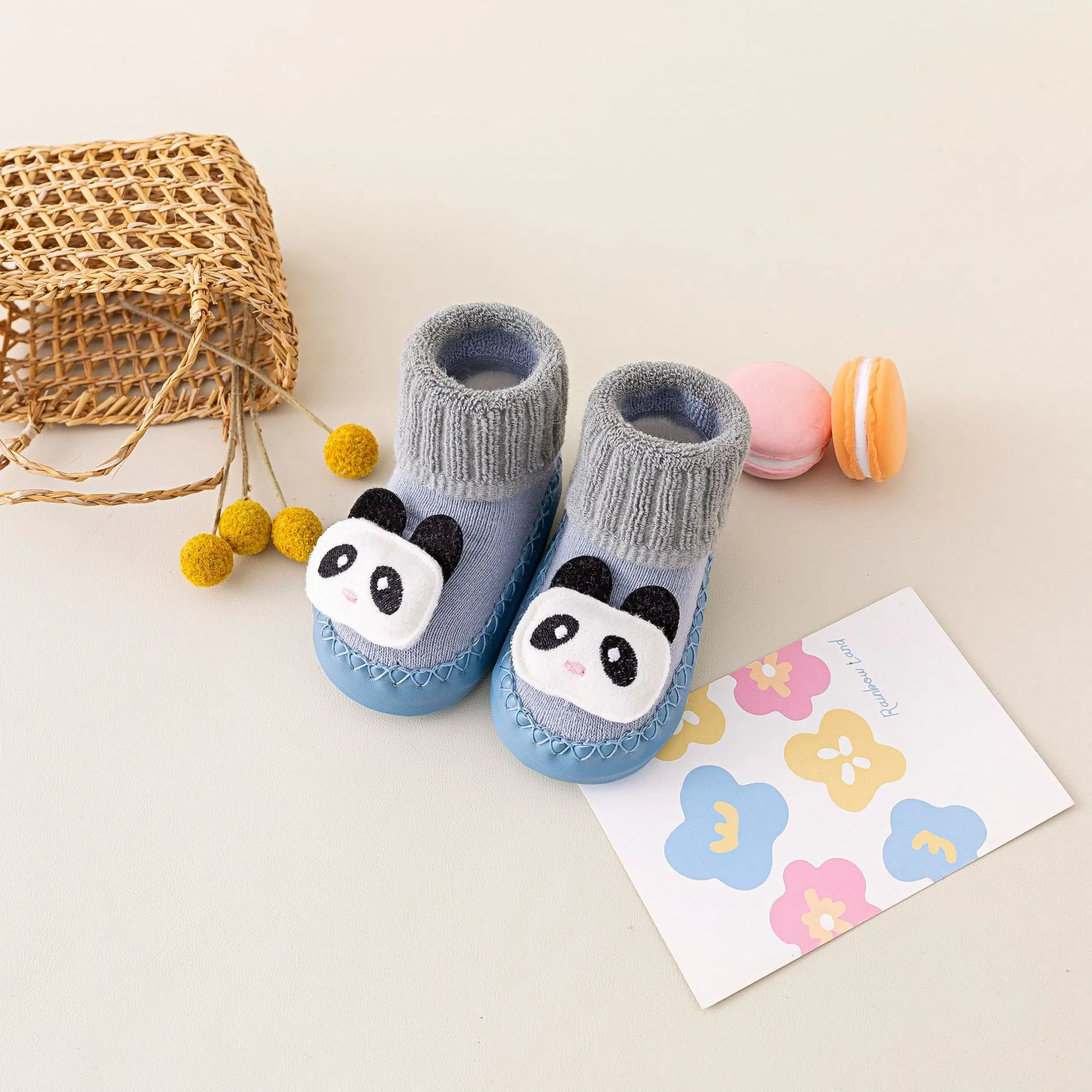 Soft Wrist Foot Rattles Animal Rattles Foot Finder Puppy Baby Socks