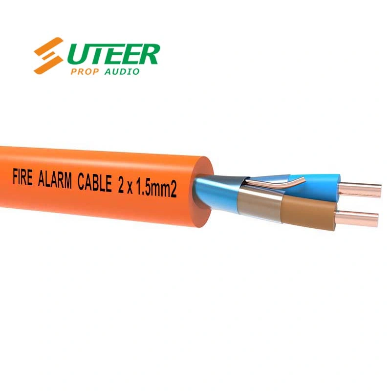 Fire Resistant Cable 2-Cores Silicone Rubber Shielded Fire Alarm Cable with Drain Wire