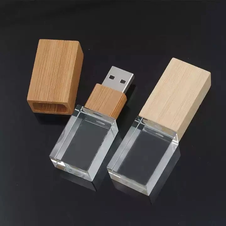 Wooden Crystal Creative USB 2.0 Flash Drive 4GB 8GB 16GB 32GB 64GB Memory Storage U Disk Pendrive 64GB