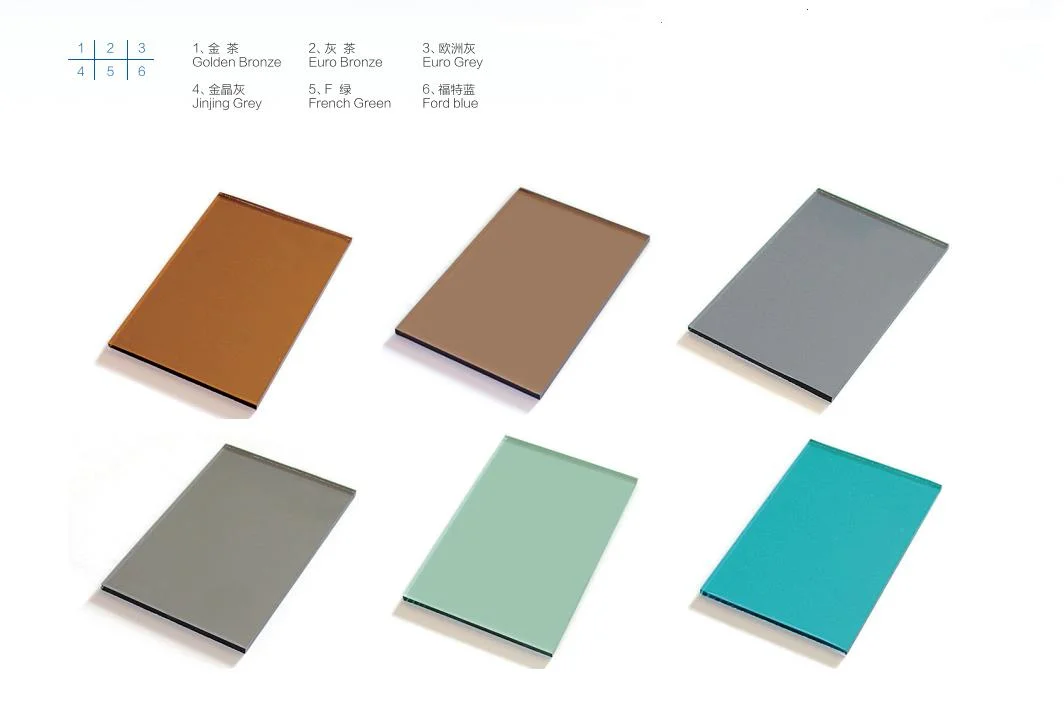 Jinjing Tea Color Tinted Glass Euro Grey Tinted Glass Hot Sale in China