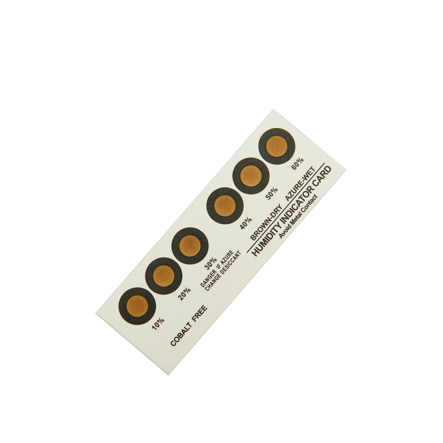 5%-10%-15% Brown to Azure Cobalt Free Humidity Indicator Cards for Sensitive Electronic Parts