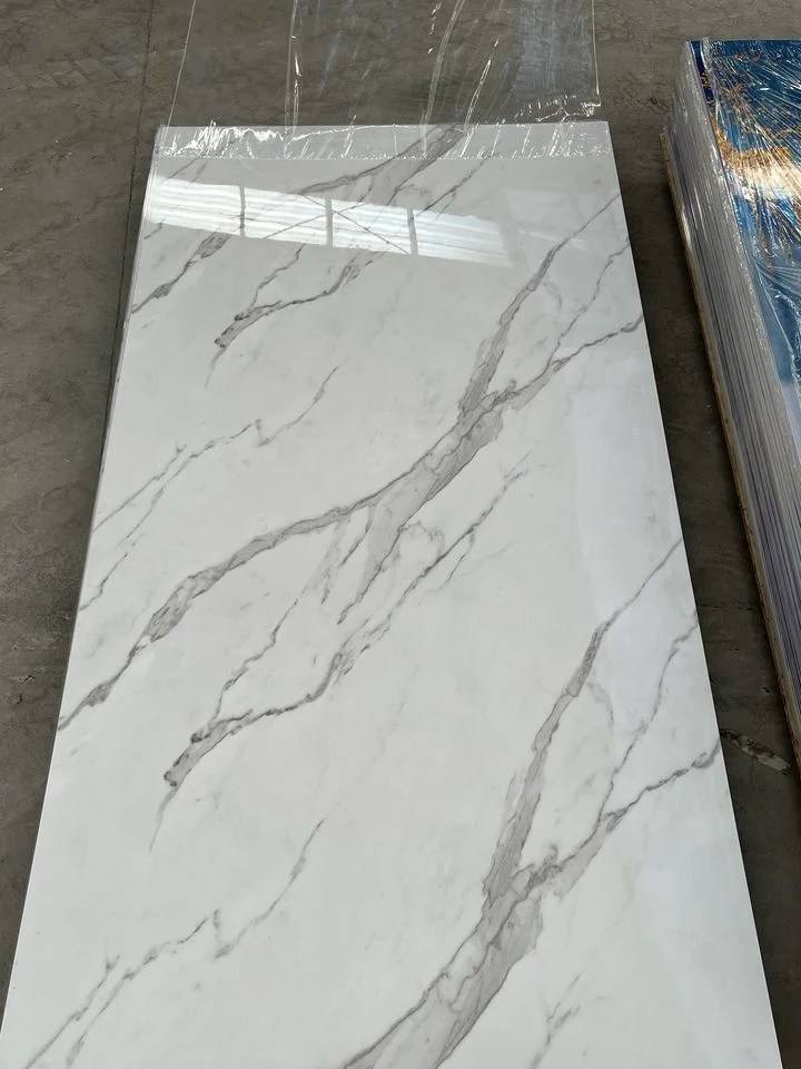 Discount 1220*2900mm Waterproof UV Marble Sheet Interior Wall Panel in Stock