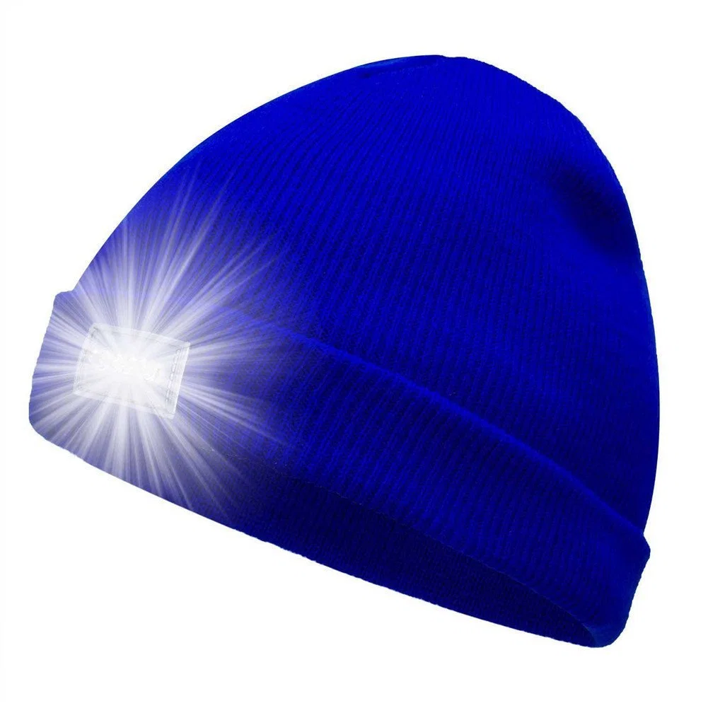 5 LED Flashlight Men's Beanie Hat Cap for Running, Hunting, Camping