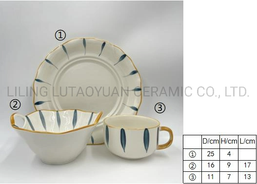 Porcelain New Bone China Colored Promotion Stoneware Tableware Ceramic Dinner Set for Wedding Banquet Restaurant with Customized Color Pattern Logo and Designs