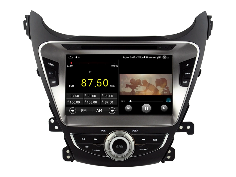 Witson Quad-Core Android 11 Car DVD Player for Hyundai Elantra 2014 Capactive 1024*600 Screen