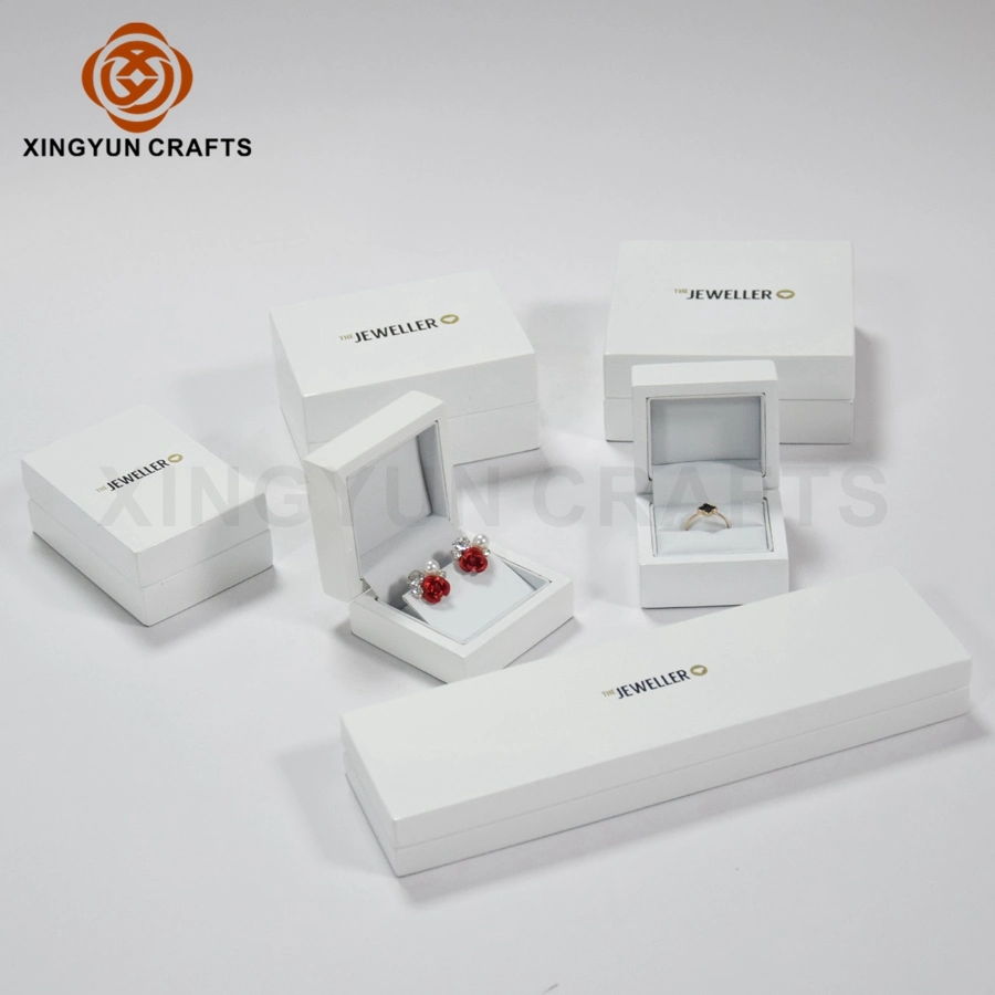 Simple Classic Wooden Box Design White Glossy Finish Jewelry Set Box Perfume Box Cosmetics Box