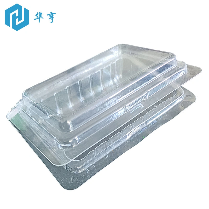 strawberry PET disposable clamshell packaging transparent square fruit plastic box