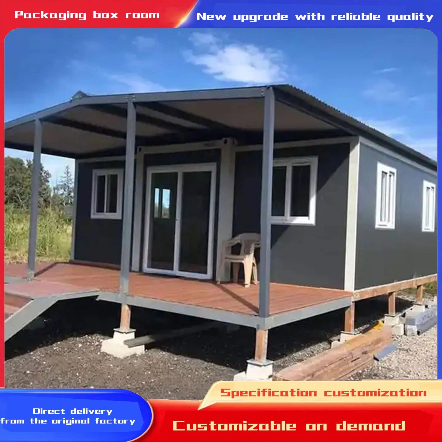 Mobile Homes Expandable House 2 Bedrooms with Shower Bathroom Kitchen for Family Living Wholesale/Supplier