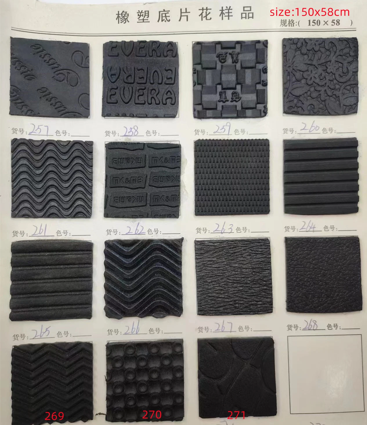 Anti-Skid Rubber Panel Sole Sheet for Footwear Making