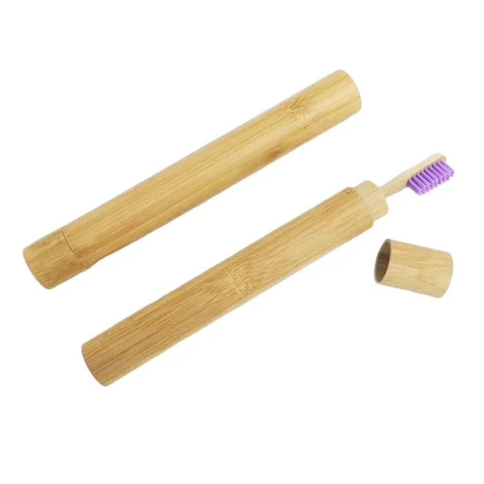 Hot Selling Eco Friendly Bamboo Toothbrush Case Bambus Tubes Bambou Box for Travel