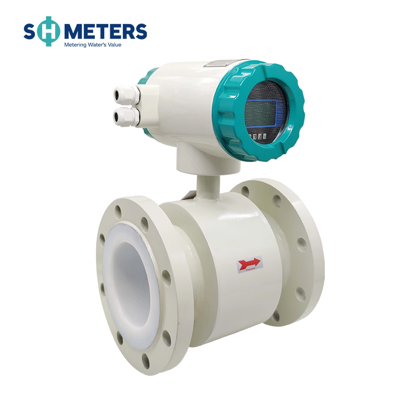 RS485 Smart Food Sewage Pump Test Industrial Type Digital Electromagnetic Water Flowmeter