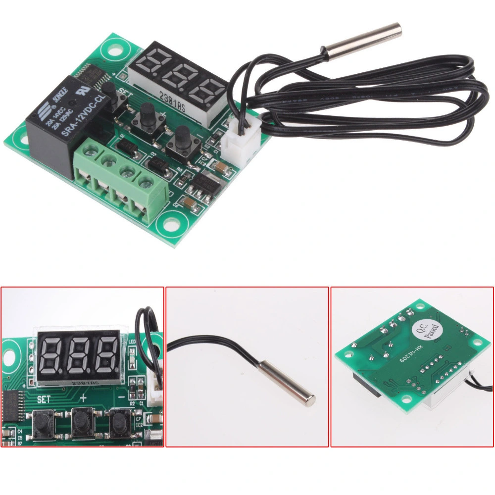 W1209 de commande de température du thermostat numérique DEL thermomètre haute précision Module de commutateur du contrôleur DC 12V