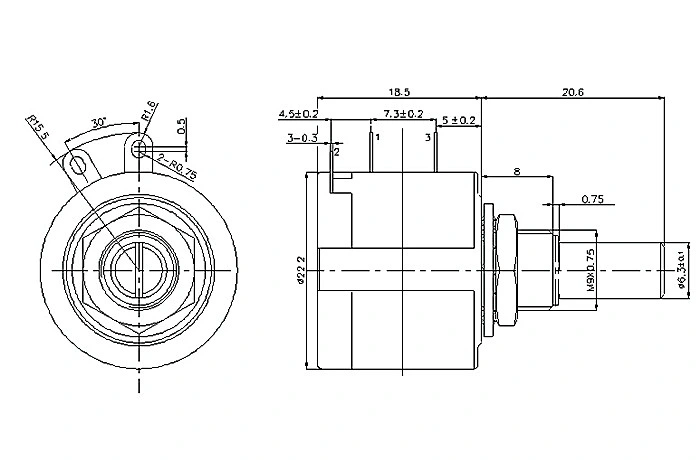 Multiturn Wirewound Potentiometer 2W 5% 534 100r 1K 5K 10K 20K 50K 100K 500K