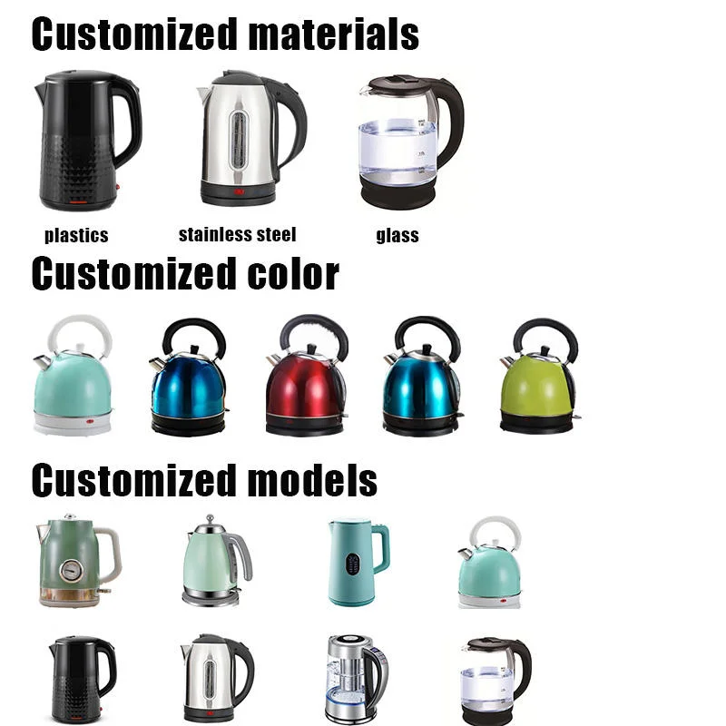 Wholesale/Supplier Mirror Polish Stainless Steel 1.2L/2.0L 1500W Cordless Stainless Steel Water Kettle Easy Pouring Spout Kettle Overheating Protection Electric Kettle