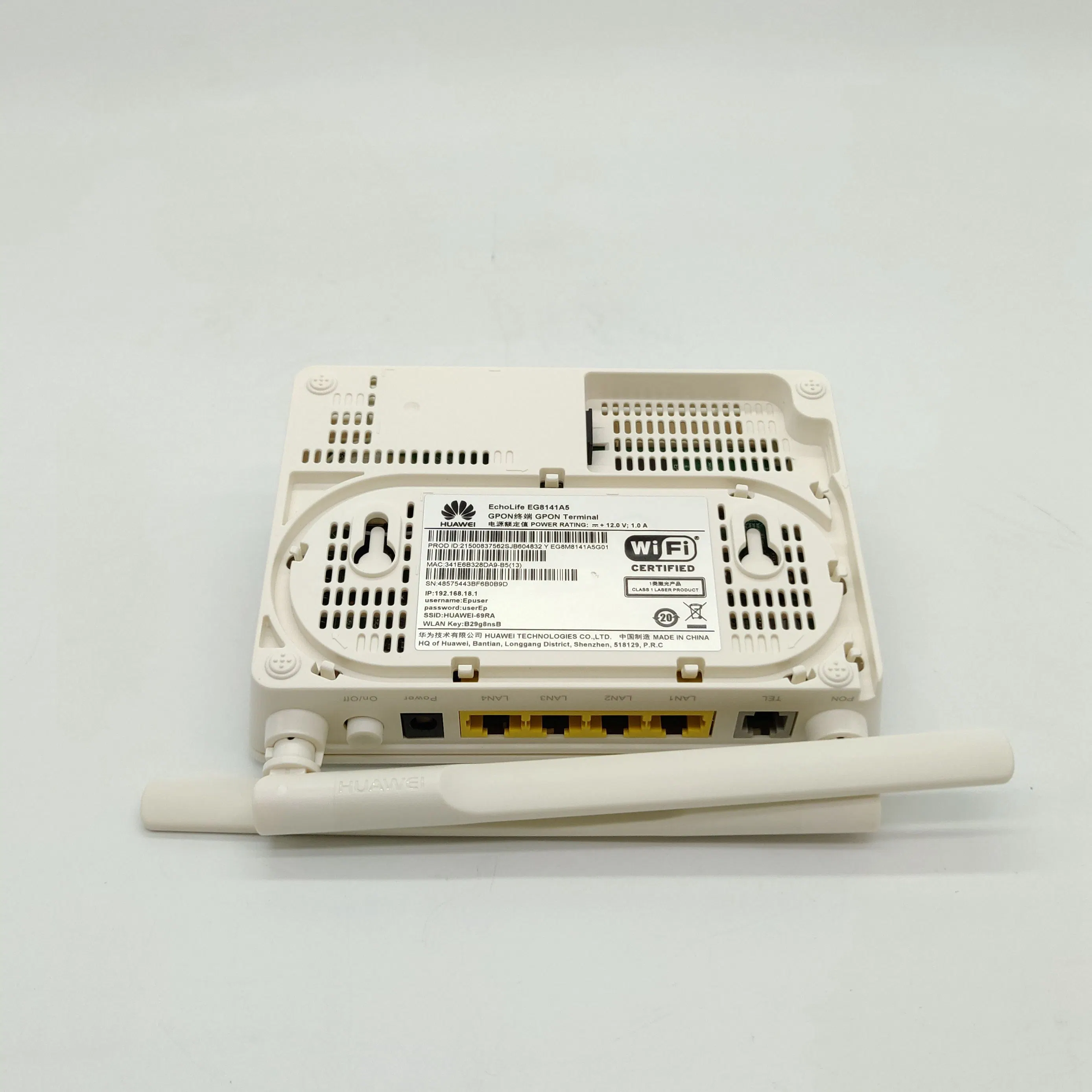 Huawei Epon Módem Gpon EG8141A5 ONU Ont misma función que Hg8456m