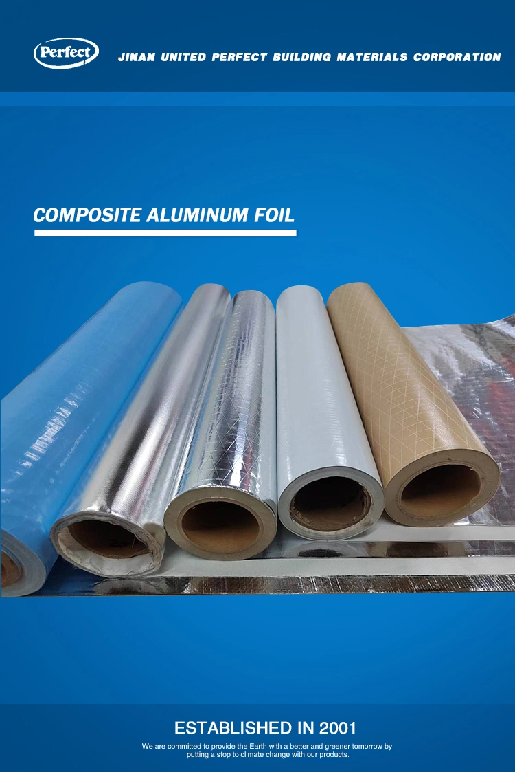 Radiant Heat Reflective Aluminum Foil Coated Fiberglass Fabric Thermal Insulation Foil