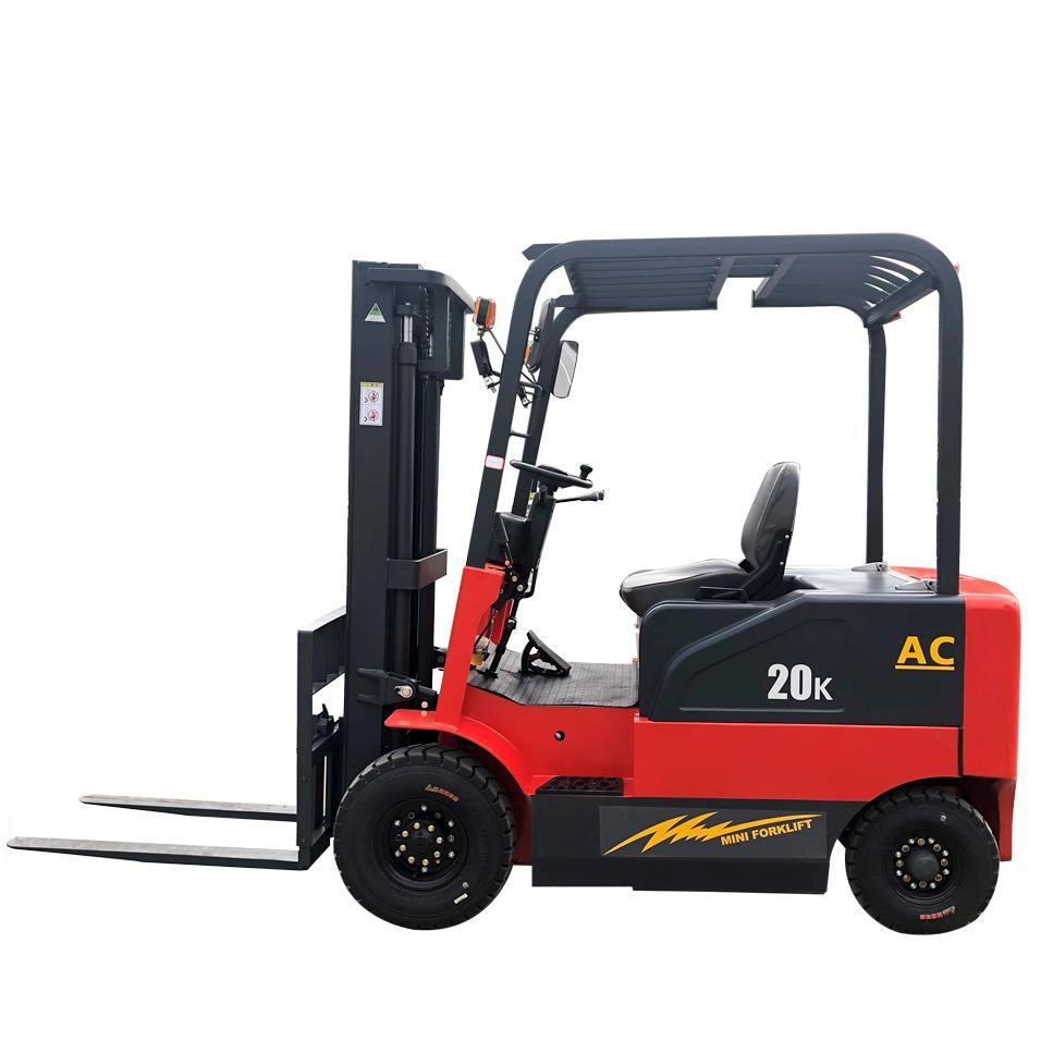 2t 3m Four Wheel Counterbalanced Battery Operated Hydraulic Electric Pallet Forklift Sit Driving Style with CE