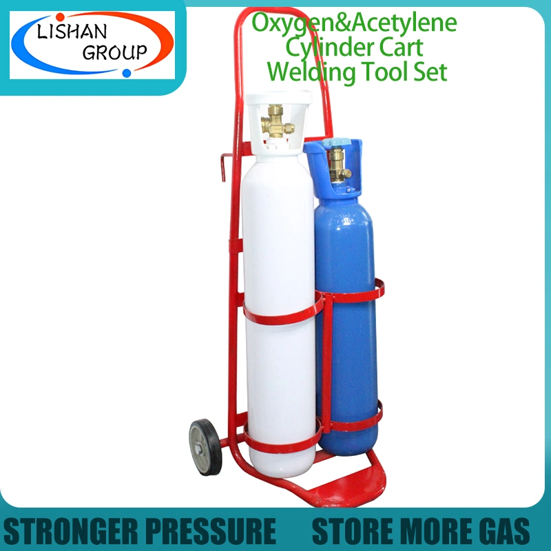 Industrial-Strength Acetylene Oxygen Cylinder Dolly with Pneumatic Wheels