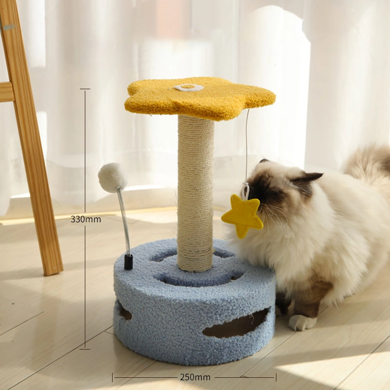 Good Feedback Wooden Sisal Cat Toy Playing Pet-Friendly Cat Scratching Board