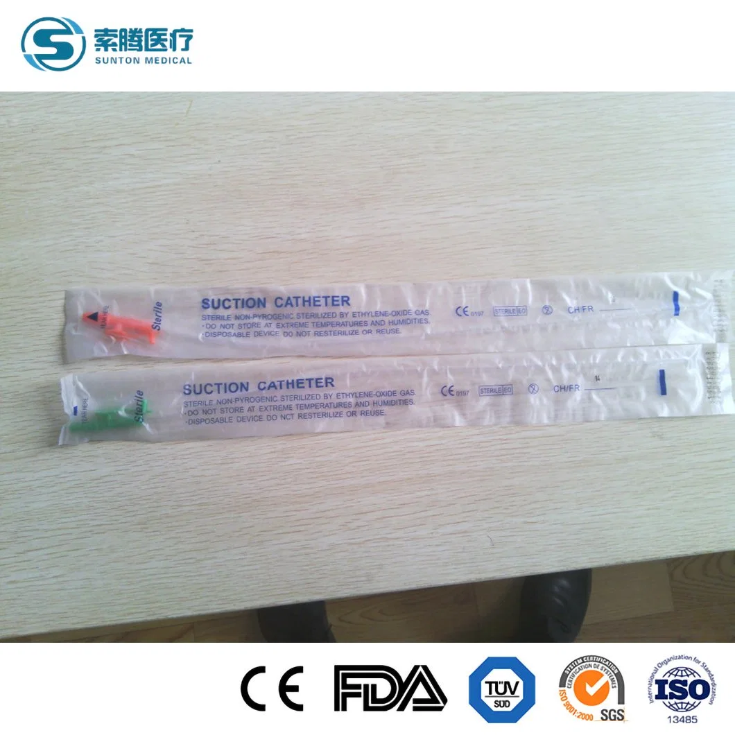 Suoton Disposable Medical PVC Suction Catheter China Different Sizes Suction Phlegm Catheter Manufacturers Surgical Grade Suction Phlegm Catheters