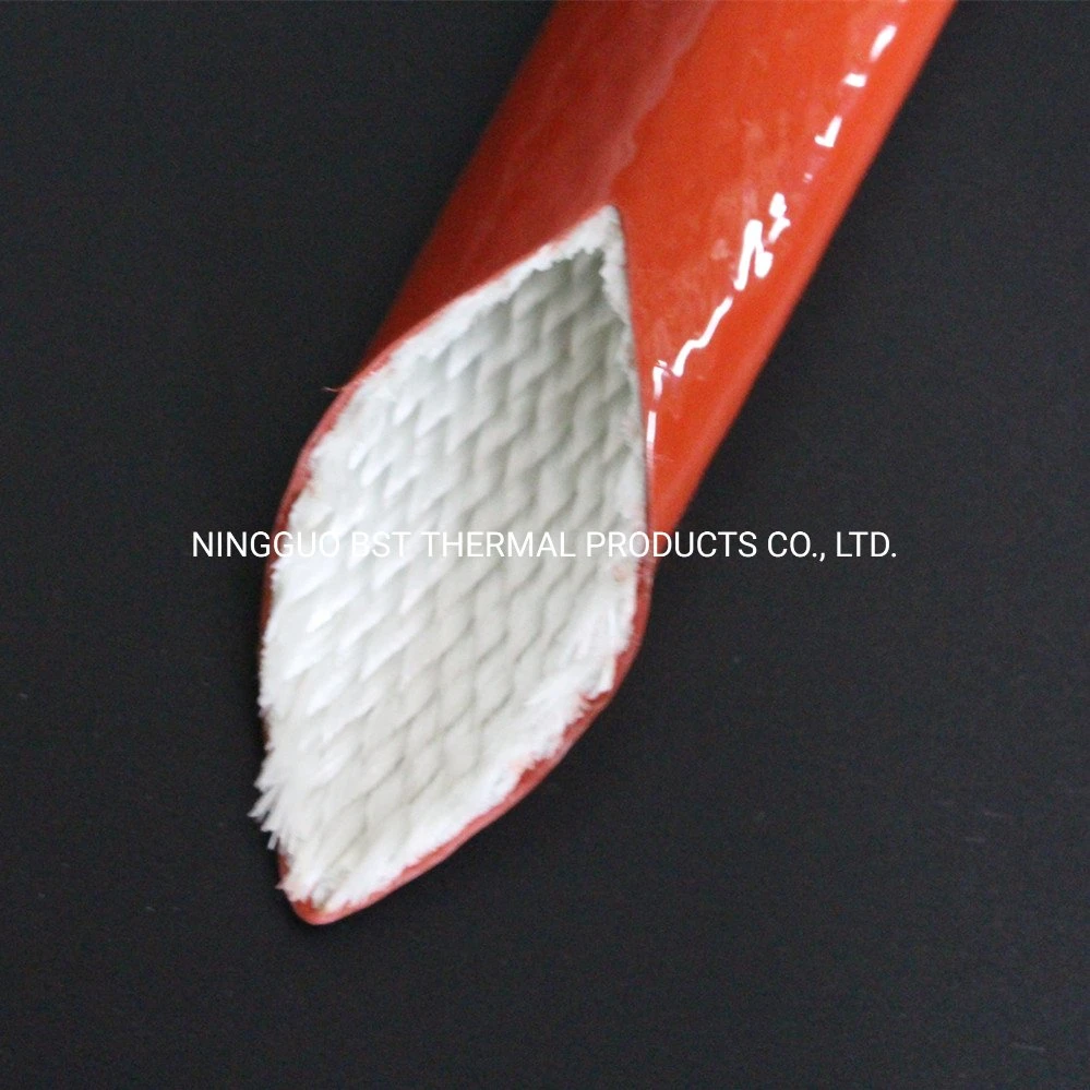 Hydraulic Hose Protection Flame Protection Silicone Fiberglass Fire Resistant Cable Sleeve