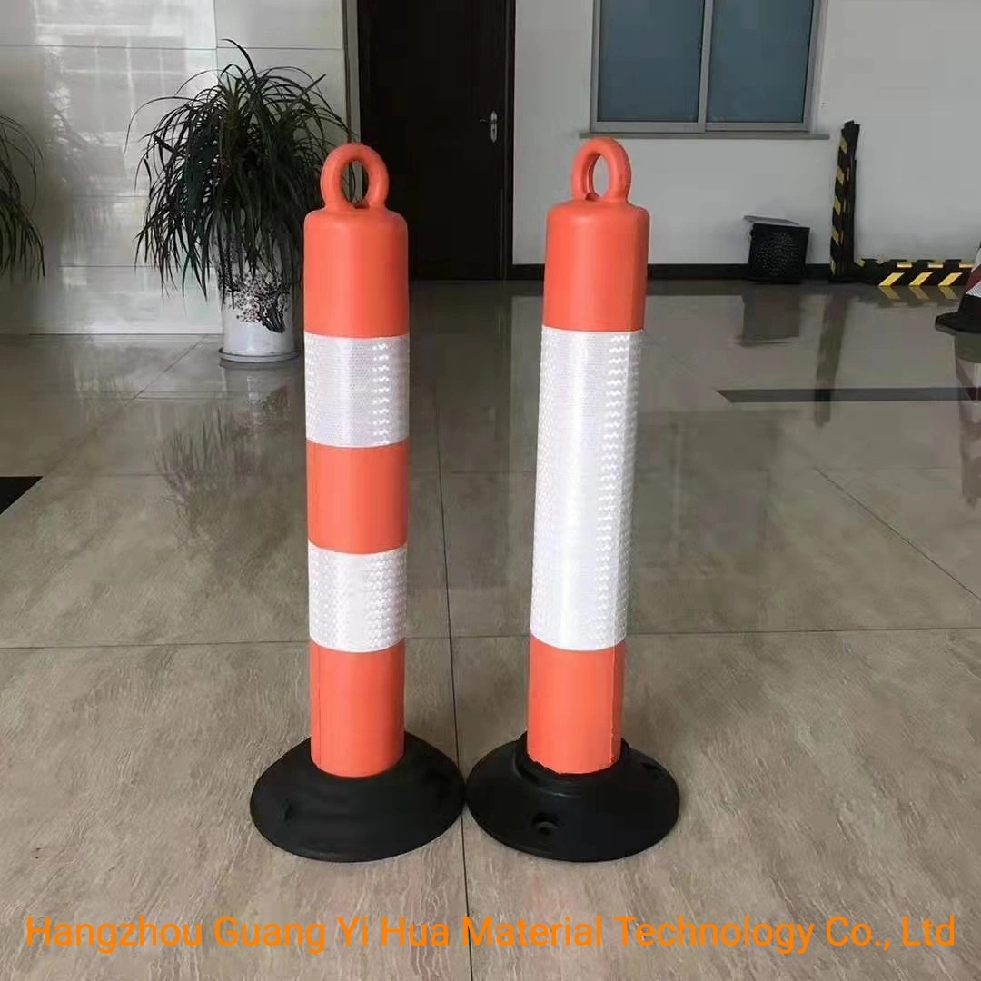 Flexible Delineator Customized Dependable PE Material Plastic Warning Bollard Traffic Post