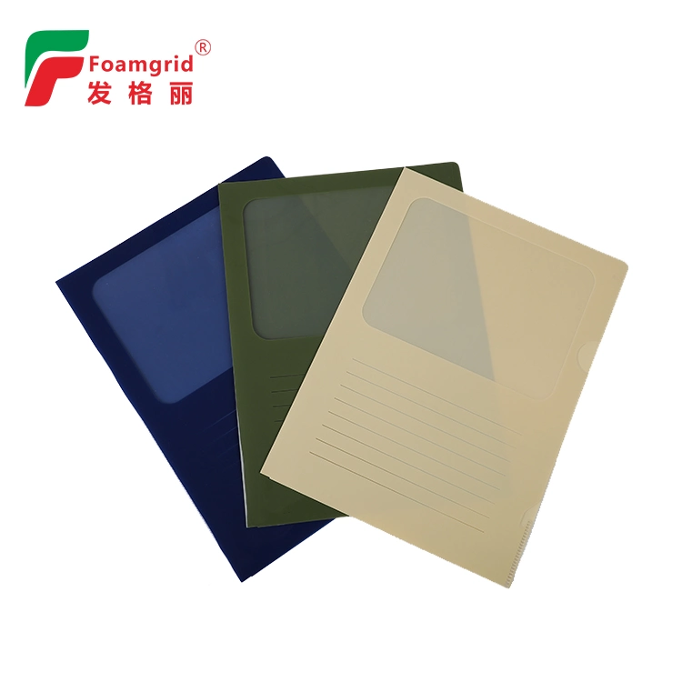 Best Seller Custom Logo L Shape A4 Soft PP Plastic File Protector Folder