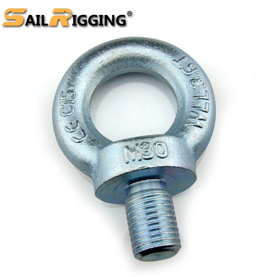 High Strength Carbon Steel Drop Forged Galvanized Lifting Eye Bolt DIN580 Hardware Rigging