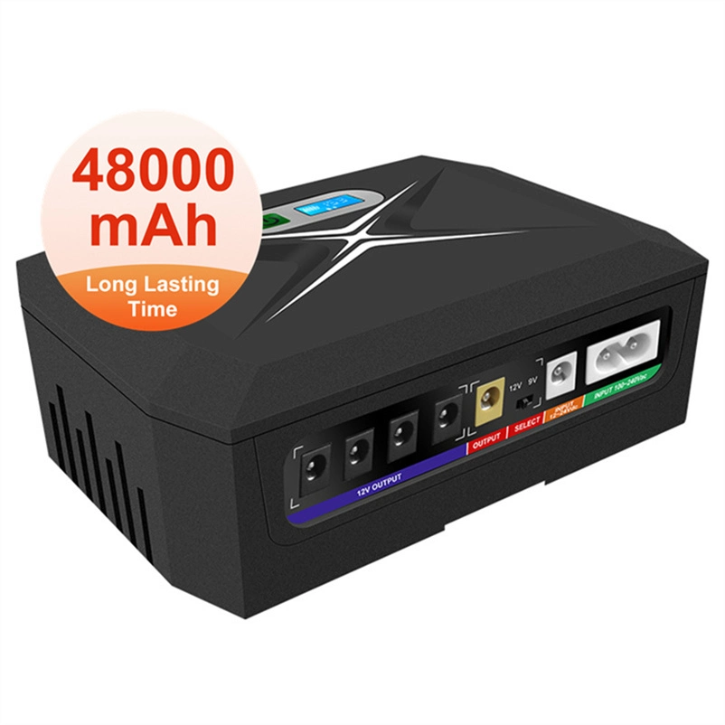 MINI UPS DE ALTA CAPACIDADE DE 60 W 100 W 120 W 5 V/USB/9 V/12/15 V 24 V CC Pilhas de lítio de 2200 mAh incorporadas, 8 UNIDADES