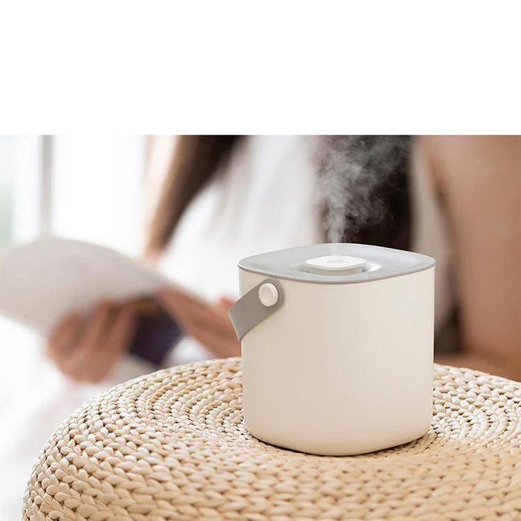 H2O Wireless USB Miniwood Grain Diffuser Cool Mist Ultrasonic Humidifier for Bedroom