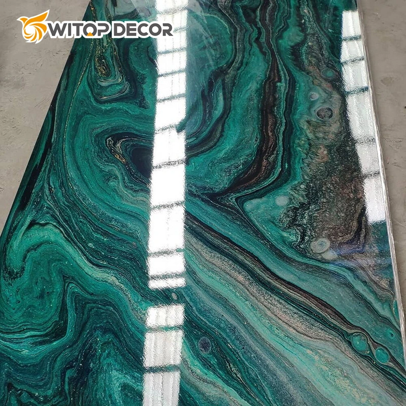 1220*2800*3mm Best Decorate Plastic Marble Sheet Acrylic Wall Panel UV Panel