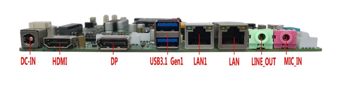 Carte mère avec processeur Elsky J3 du processeur LGA1151CPU Quadcore DC12V alimentation Usbhd-Mi VGA 2L-DP Linux COM/RS2321155 de la carte mère