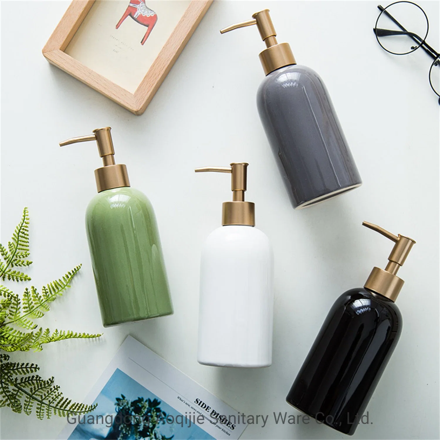 Light Luxury Keramik Hand Sanitizer Duschgel Shampoo Flasche Lotion Presse Flasche Modell Zimmer Wc Ornamente Badezimmer Zubehör Sanitärkeramik Hohe Temperatur