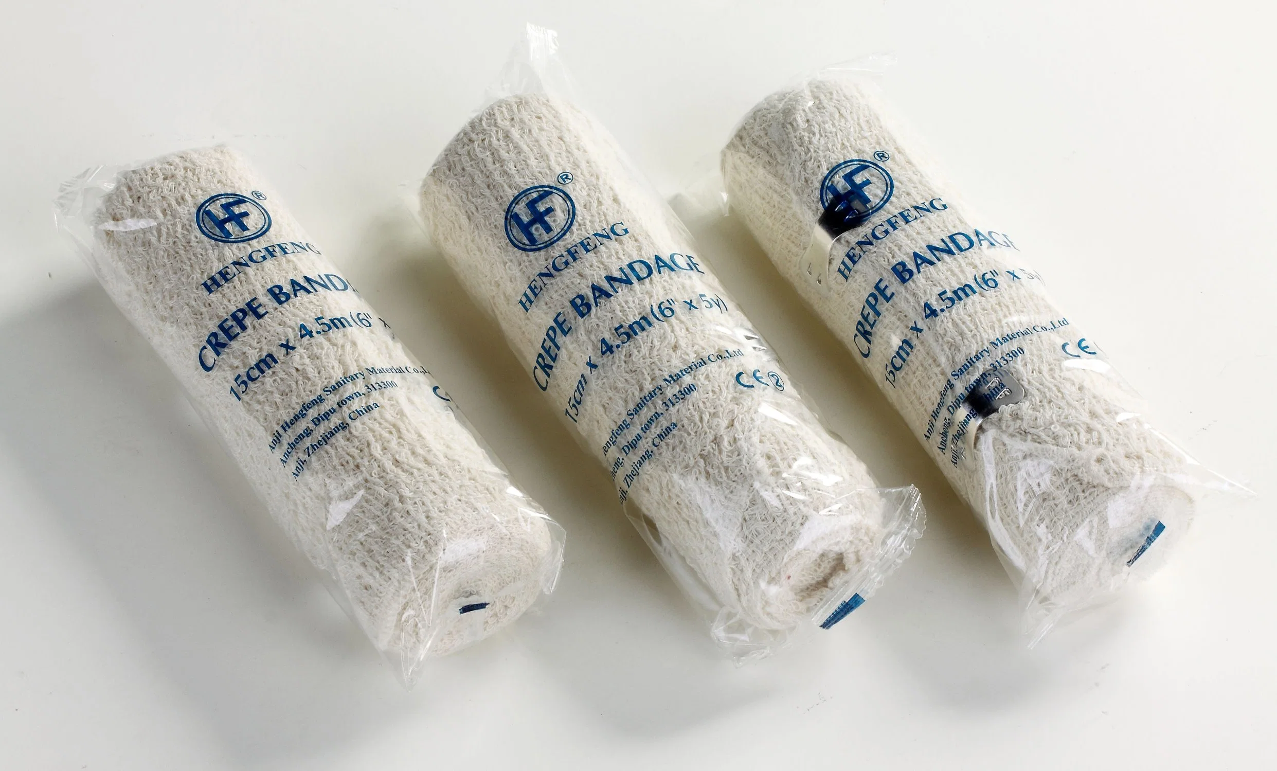 Krankenhaus Versorgung Einweg-Baumwolle Spandex Natürliche Elastische Krepp-Verband