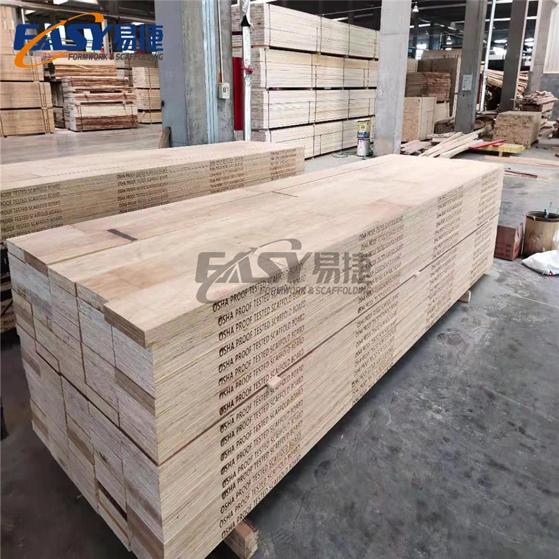 Fácil andamios Osha BS2482 Placas de andamios tablones de madera LVL Junta viga de madera
