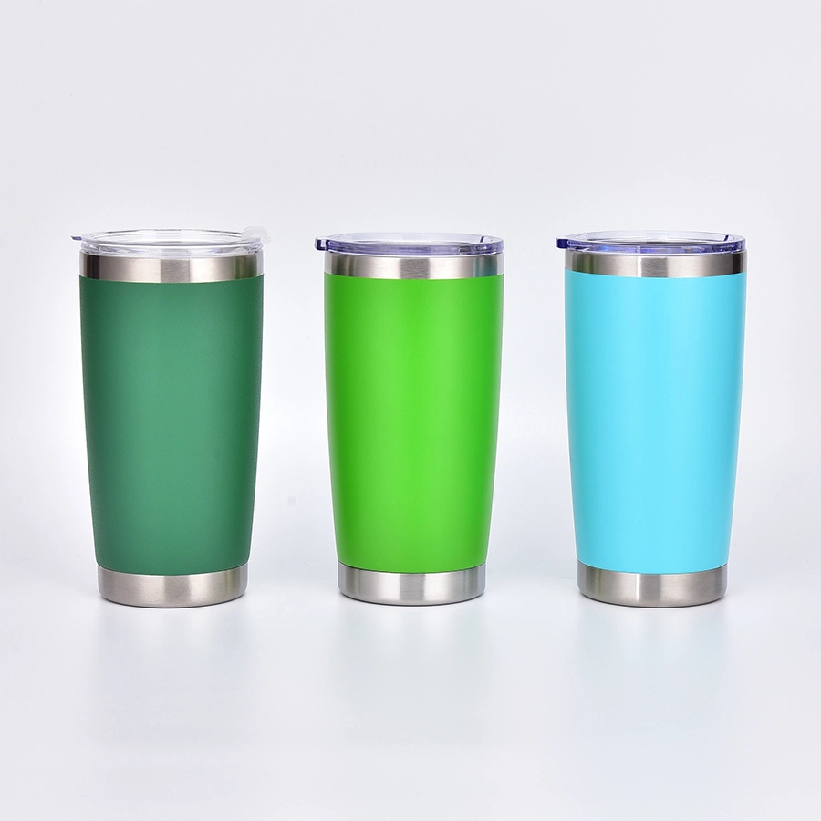 El vacío de acero inoxidable con aislamiento de taza de viaje 20oz 600ml Taza térmica a prueba de derrames con tapas y la paja