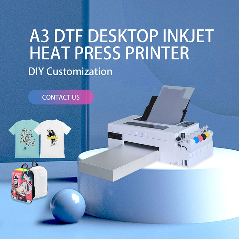 Impressora de impressão a jato de tinta a jato de calor para secretária A3 DTF