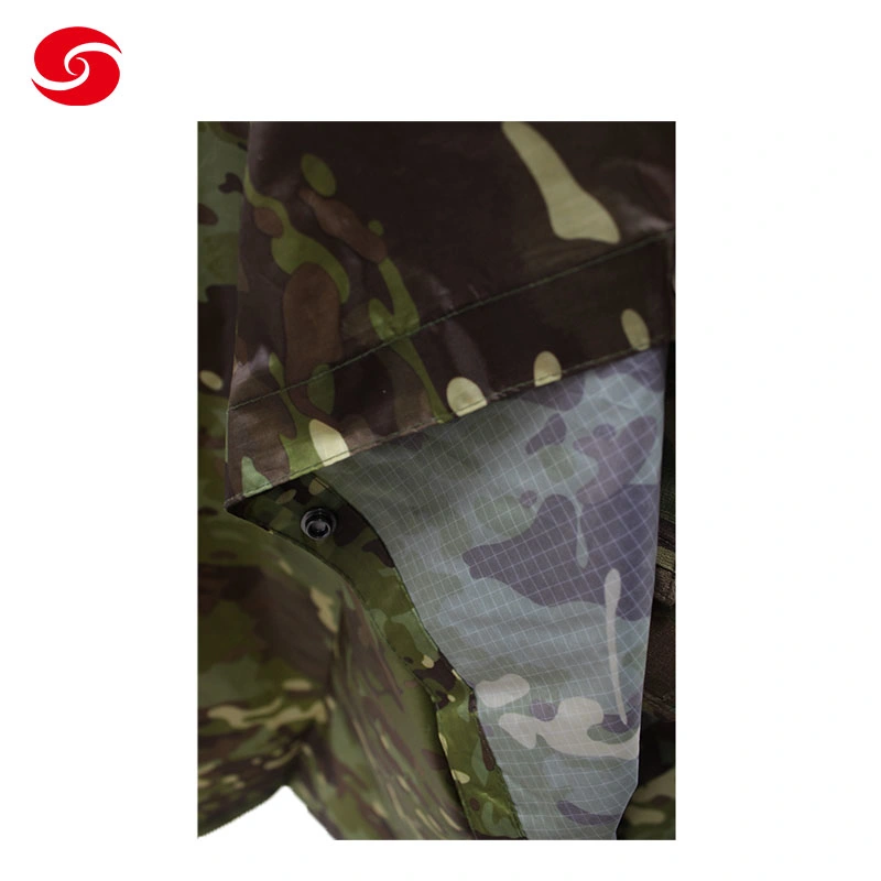 Hochwertige Militärische Regenjacke Camouflage Poncho Army Poncho Regenmantel Premium Qualität Mode Maßgeschneiderte Multifunktionale Wasserdichte Polyester