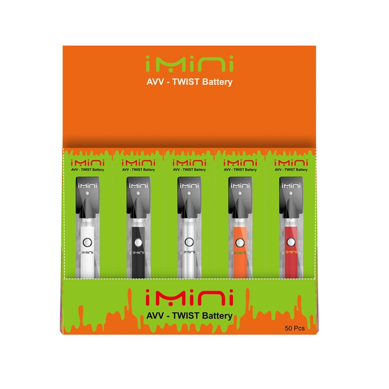 شعار Imini طباعة الصين الأصلية 380 ملي أمبير/ساعة شحن السجائر الإلكترونية من النوع C بطارية Port Mini Vape