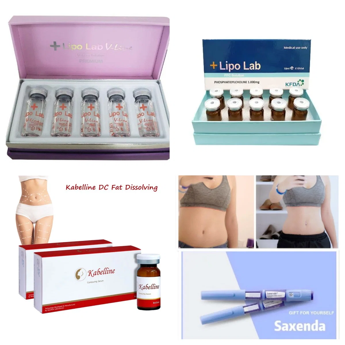 Solución de disolución de grasa para cara cuerpo lipolitico solución inyectable Lipo Lab PPC Solution Lipo Lab PPC mejor mejor Slimming Pastillas Kabelline