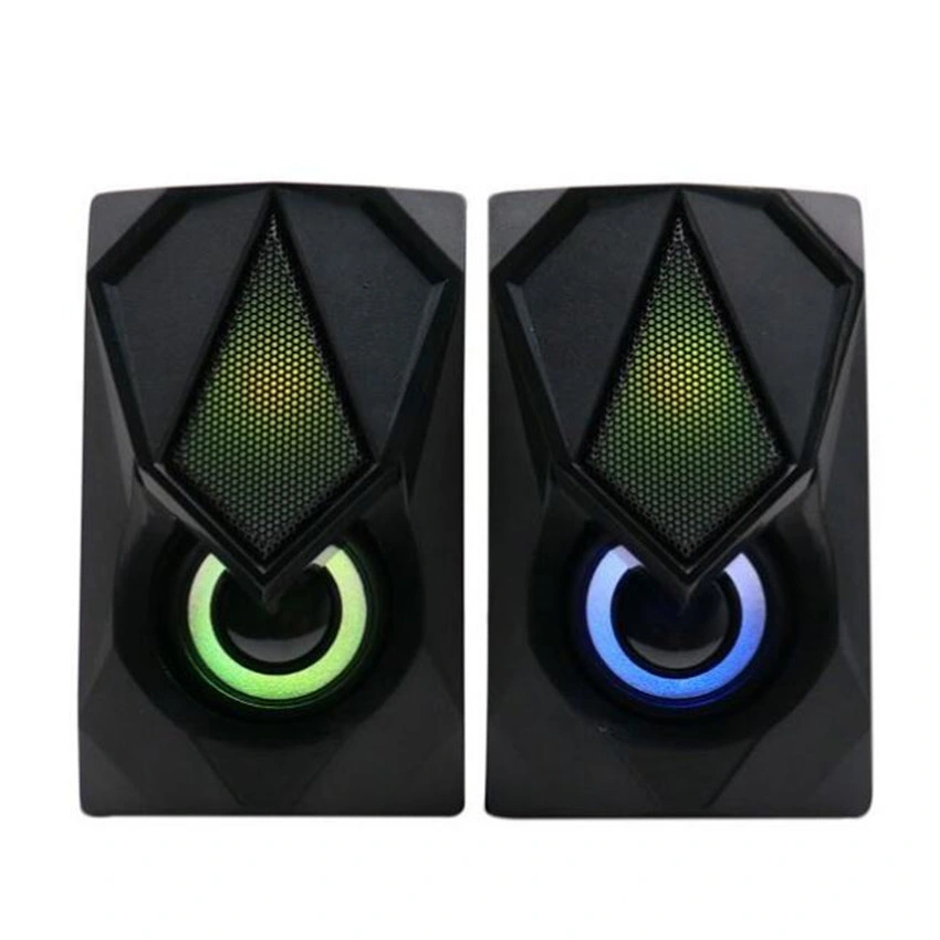 LED Light PC Speaker Wired USB Power Computer RGB Gaming Speaker