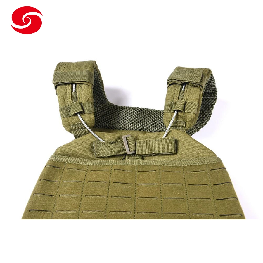 Army Green Laser Cut Military Tactical Gear Vest with Multifunctional Pouches