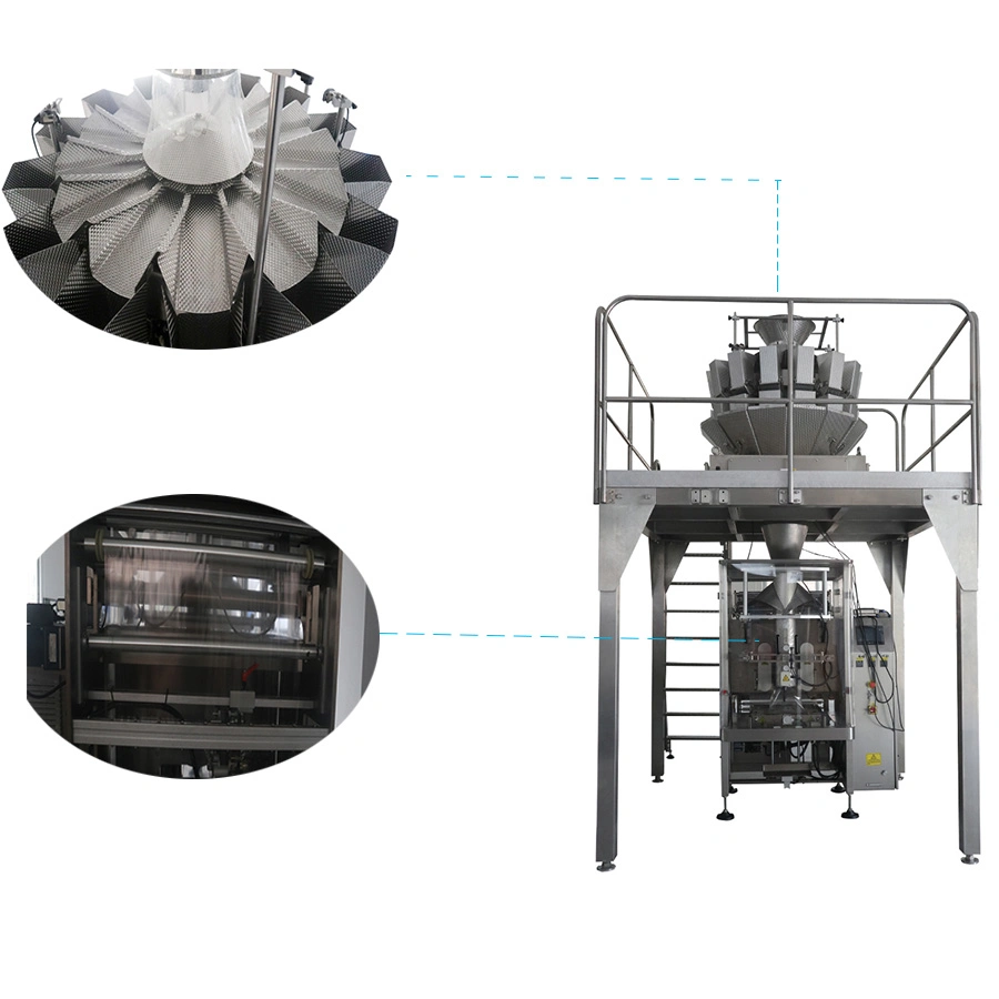 Multi Function Weigher Automatic Balance Sealer Packing System for Snacks French Fries Package