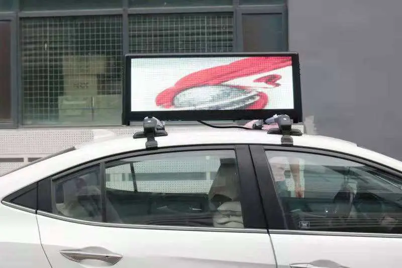 Outdoor Double côté Taxi toit Affichage LED Vidéo/voiture pleine couleur signe Top/3G WiFi Boîte à lumière de la publicité de plein air Taxi DIP RVB P10